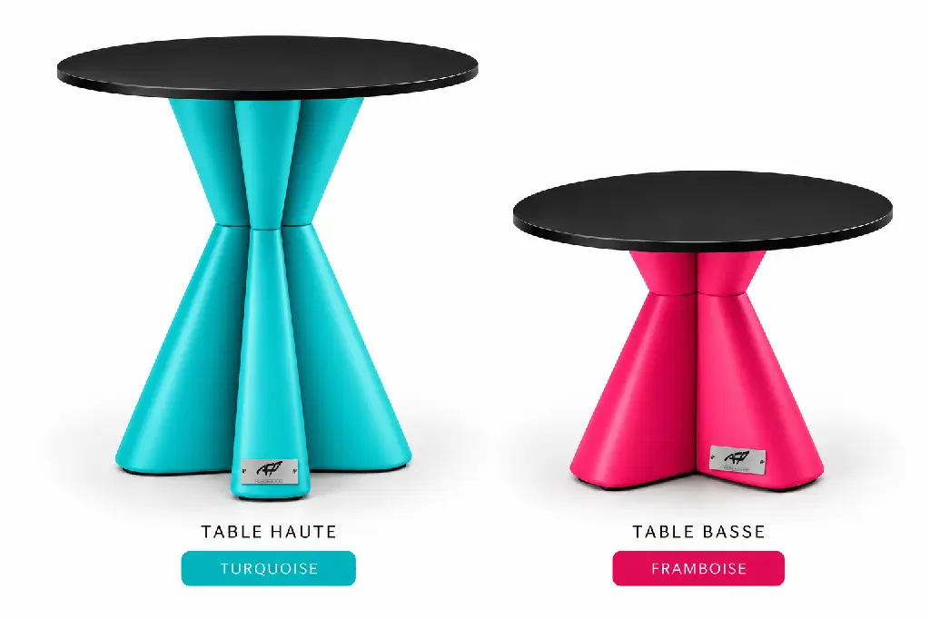 table haute et basse turquoise et framboise.webp