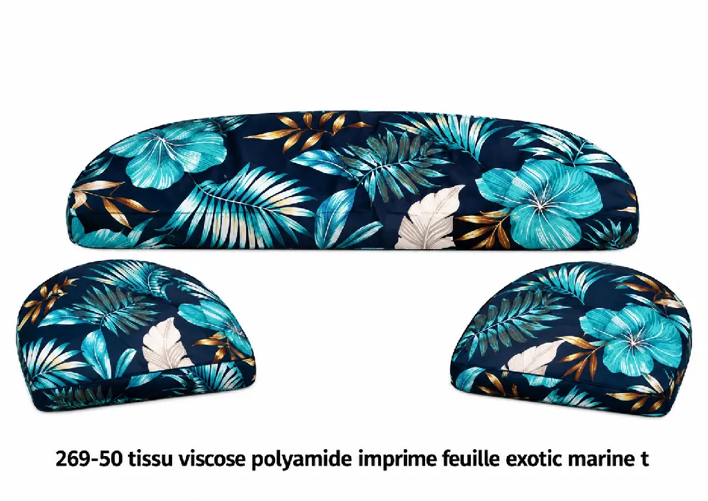 presentation 269-50 tissu viscose polyamide imprime feuille exotic marine.webp